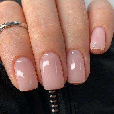 Barely-There Pink nails are subtle and elegant