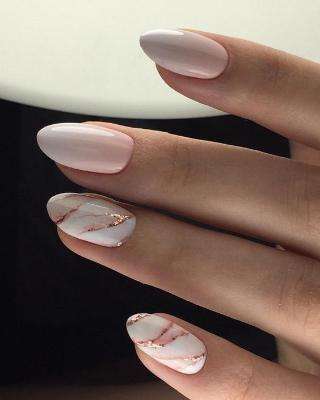 For a classic look, choose pink & white nails