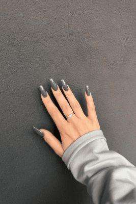 Gray nail polish is a more subtle option