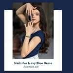 Nails For Navy Blue Dress