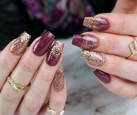 rose gold shimmer on your nails