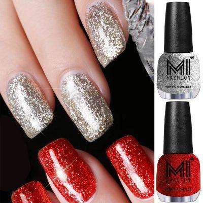 silver shimmer nail polish