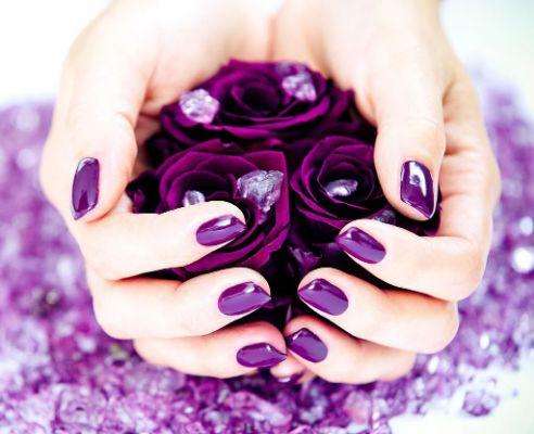 try lilac nail polish