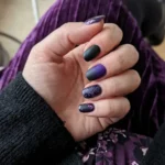 Black and Purple Nails