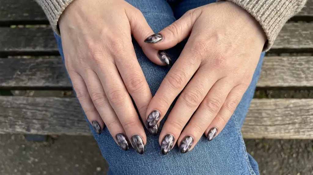 Flower Burst Magnet Nails