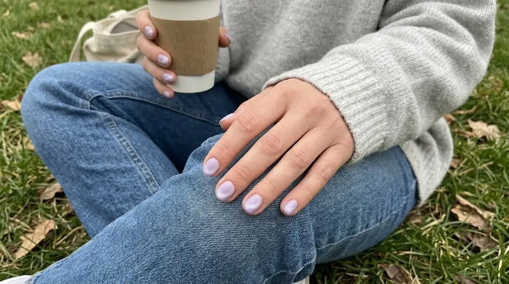 Lavender Cloud Short Nails