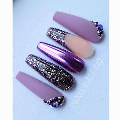 Looking for something different Try Purple Chrome Nails