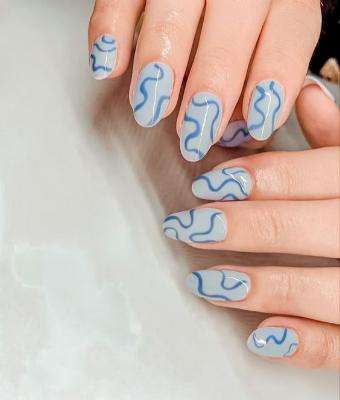 Pastel Wave Birthday Nail Ideas