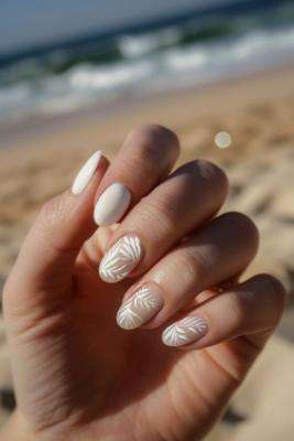 Sandy Beige Nail Colors For A Beach Vacation