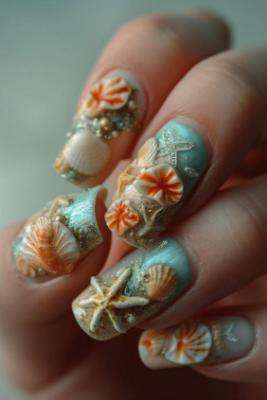 Charming Seaside Nails take you to the coast