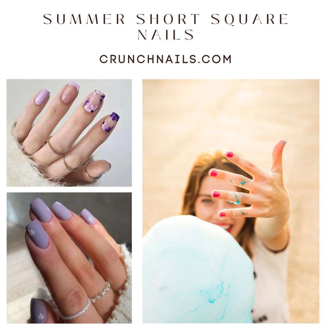 Summer Short Square Nails