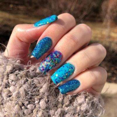 Tropical Glitter Tips