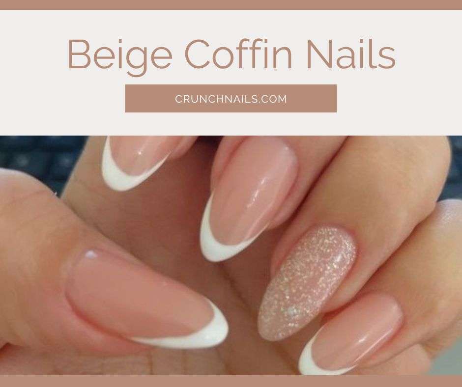 Beige Coffin Nails