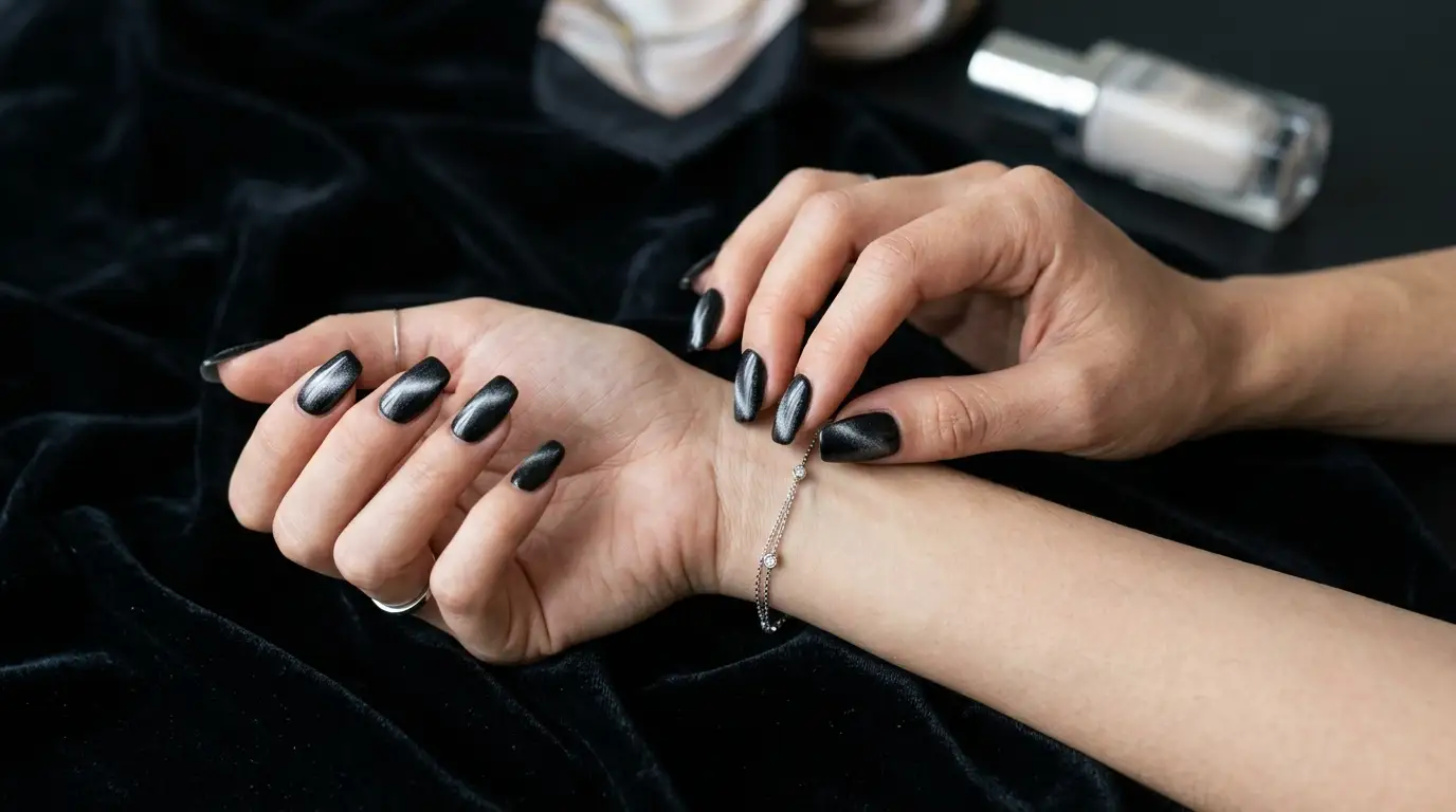 Black Velvet Nails – Luxe Beauty