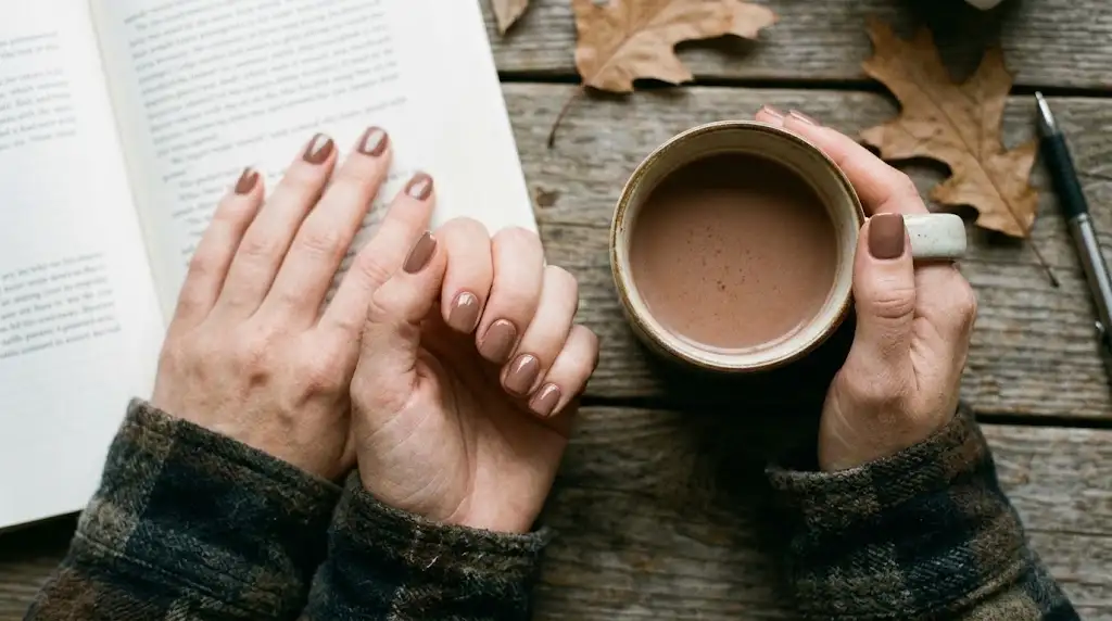 Milky Chocolate Short Squoval Nails