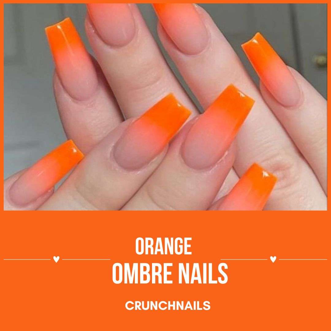 Orange Ombre Nails