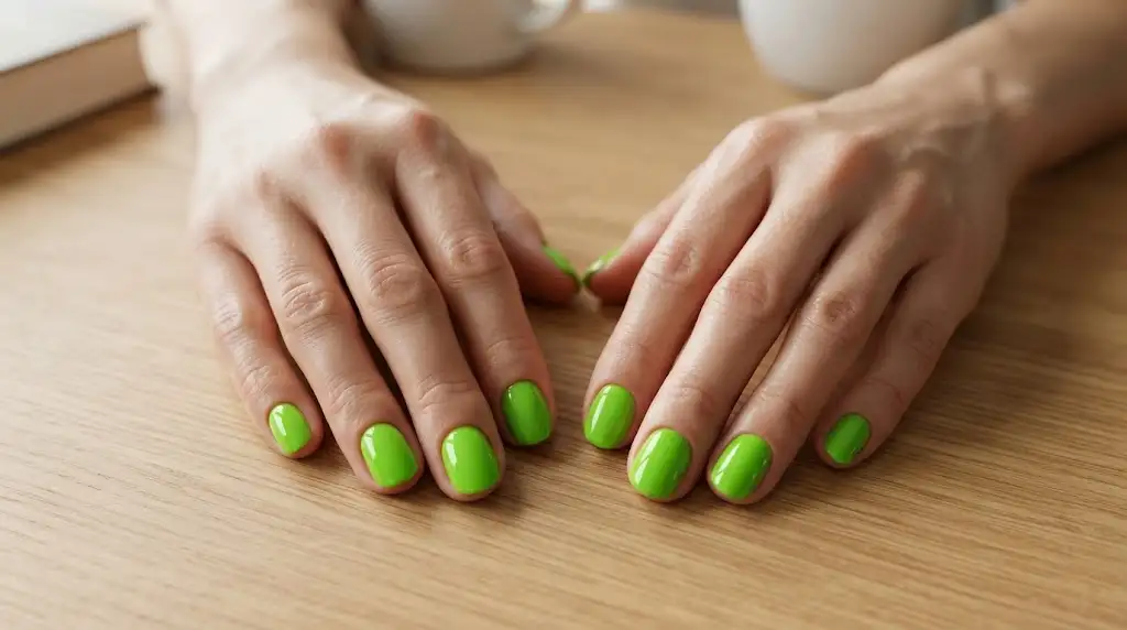 Poison Apple Green Short Round Nails