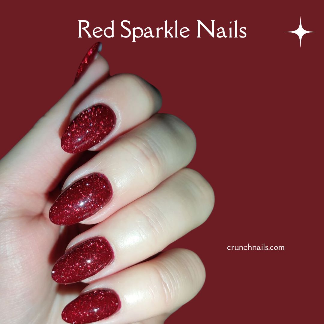 Red Sparkle Nails