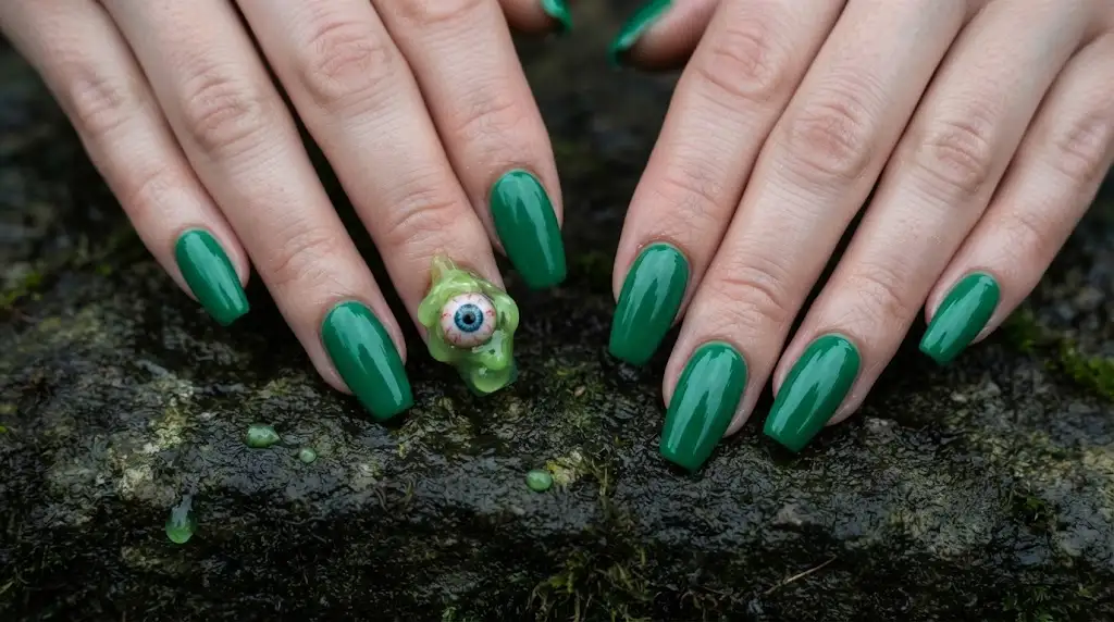 Slimy Eyeball Peek Nails