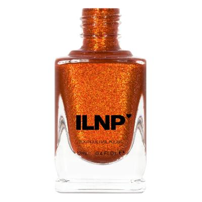 Vivid Burnt Orange Shimmer Nail Polish