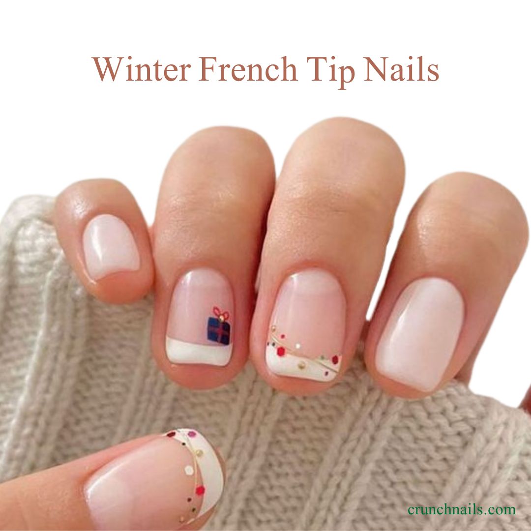 Winter French Tip Nails