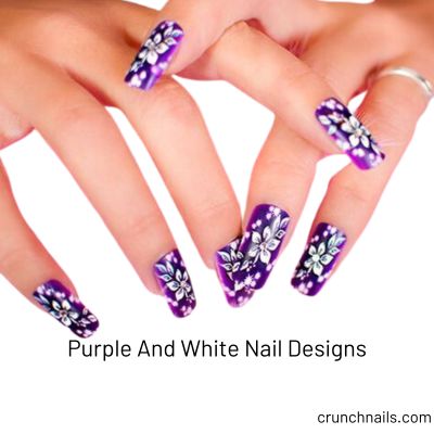 Trendy Purple And White Nail Designs Inspirations