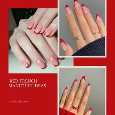 La Vie En Rouge – Red French Manicure Ideas