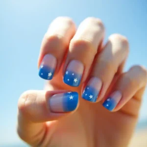 Blue Tips with White Stars Blue Tips with White Stars