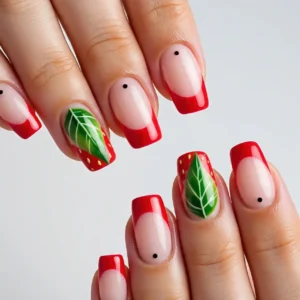 Classic Strawberry French Tips