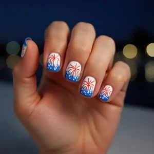 Firework French Tips Firework French Tips