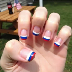Fourth of July French Tips