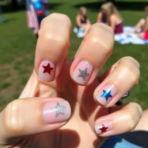Fourth of July Glitter Stars