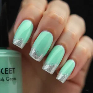 Glitter Gradient Seafoam