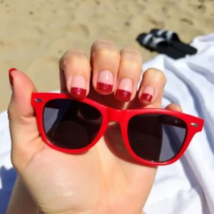 Red Glitter Tips