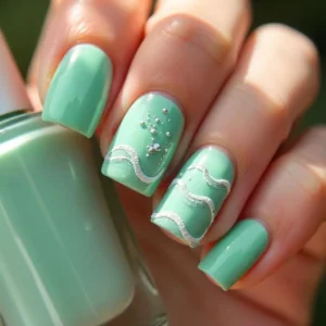 Sea-Inspired Nail Art