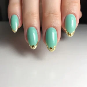 Seafoam & Gold Foil Tips