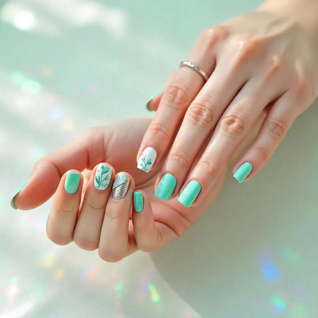 Seafoam Green Nail Ideas
