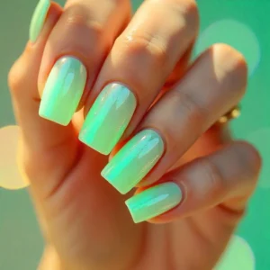 Seafoam Jelly Nails