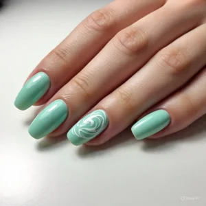 Seafoam & White Swirls