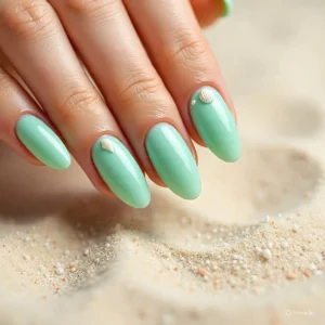Seafoam with Seashell Accents