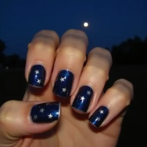 Silver Stars Over Blue