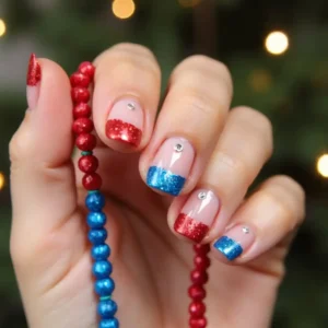 Sparkle French with Gemstones Sparkle French with Gemstones