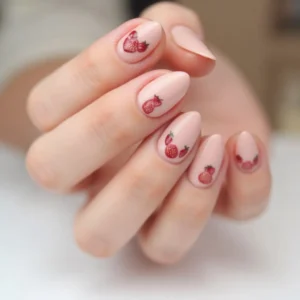 Strawberry Almond Nails