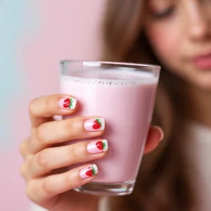 Strawberry Milk Nails