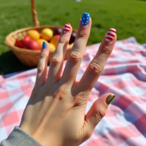 Tiny Flag Accent Nail