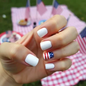 Tiny Flag on Ring Finger
