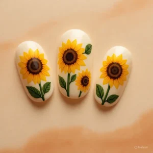 Tuscan Sunflower Nails