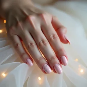 Angel Nails with Rhinestones
