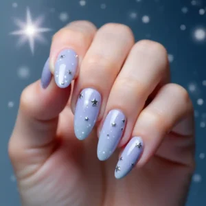 Angel Nails with Star Stickers