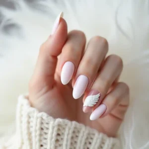 Angel Wing Accent Nails